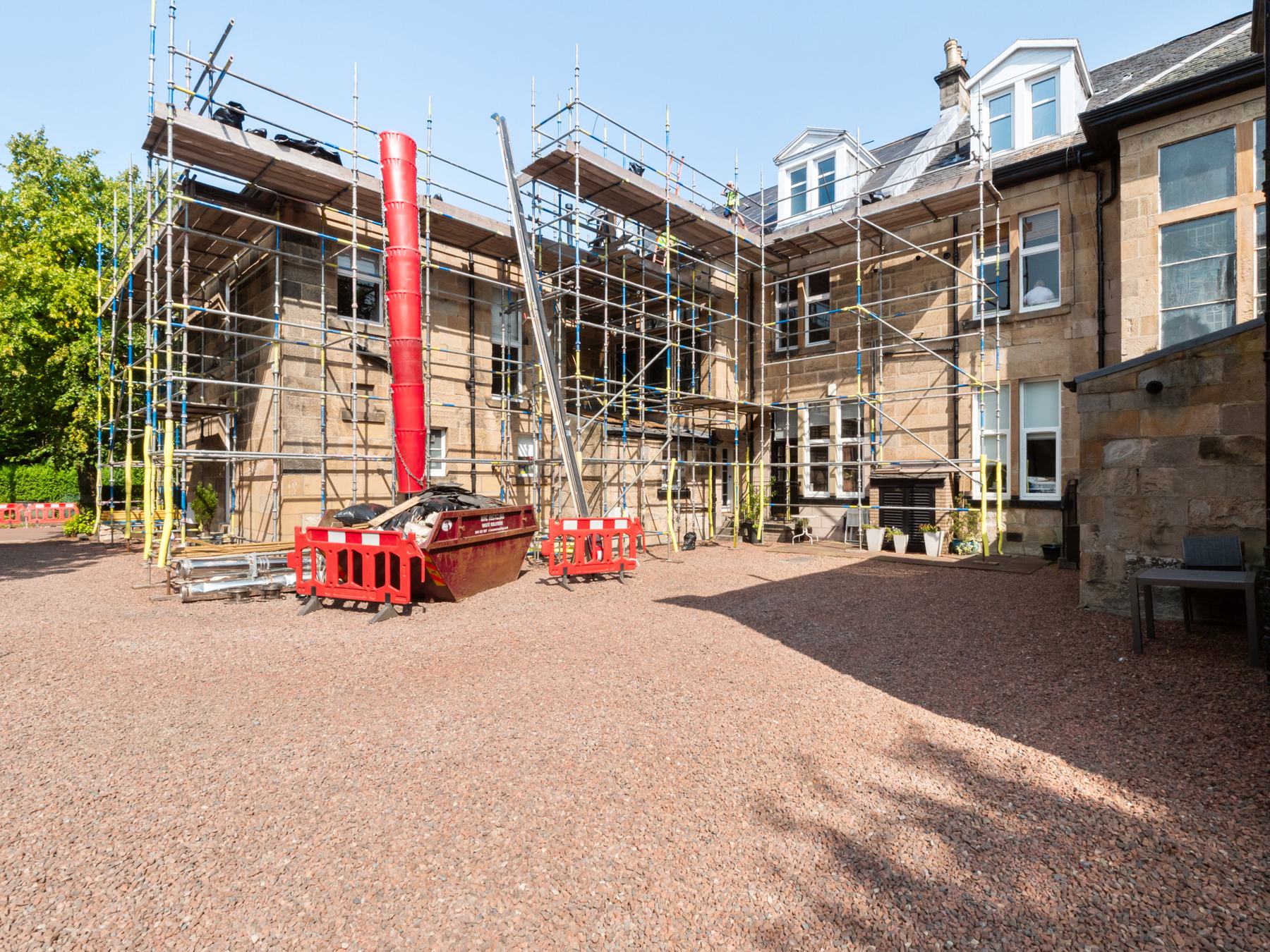 Commercial premises photography of a construction courtyard