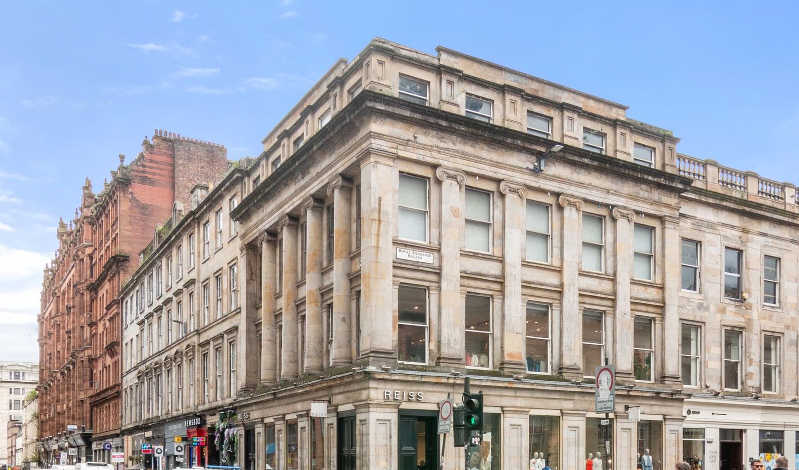 Georgian commercial building on Royal Exchange Square, Glasgow