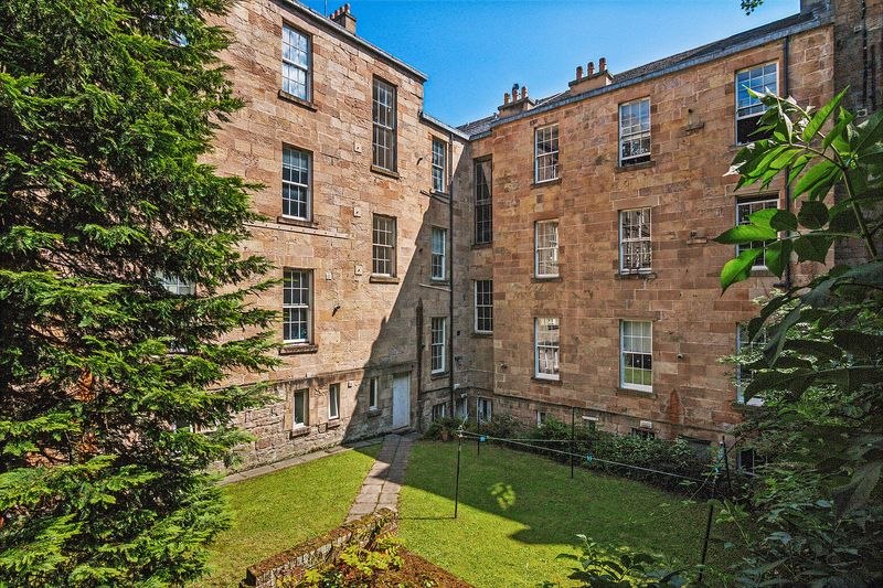 Sandstone tenement courtyard viewed from above